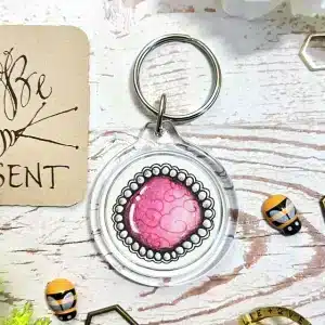 Porte-clés - Collection "Eclats précieux" - Rose nuage