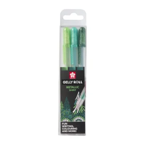 Set de 3 gelly roll metallic - Thème Forest